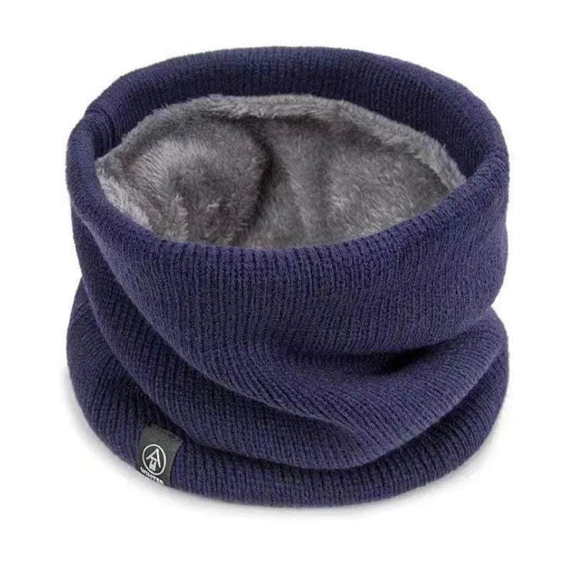 Knitted Solid Color Scarves Warm Thickened Neck Scarfs Ski Face Mask Tube Circle Scarf for Skiing Hiking Cycling