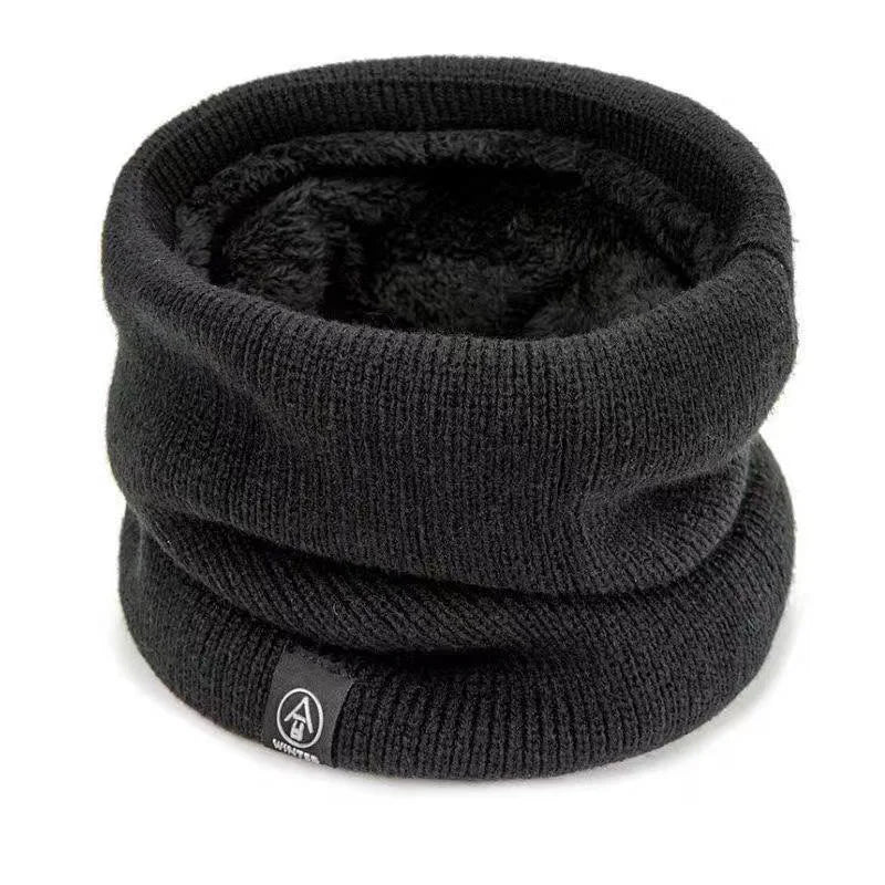 Knitted Solid Color Scarves Warm Thickened Neck Scarfs Ski Face Mask Tube Circle Scarf for Skiing Hiking Cycling