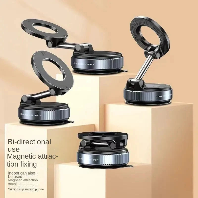Vacuum adsorption magnetic car phone holder suction cup navigation rack bathroom multi-functional desktop and wall mount univers