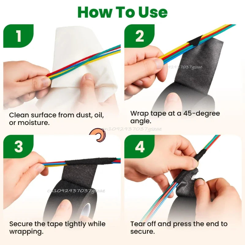 Electrical Insulating Tape Fabric Adhesive Tape Automotive Cloth Tape Sound Absorbing Tapes Heat Waterproof Resistance