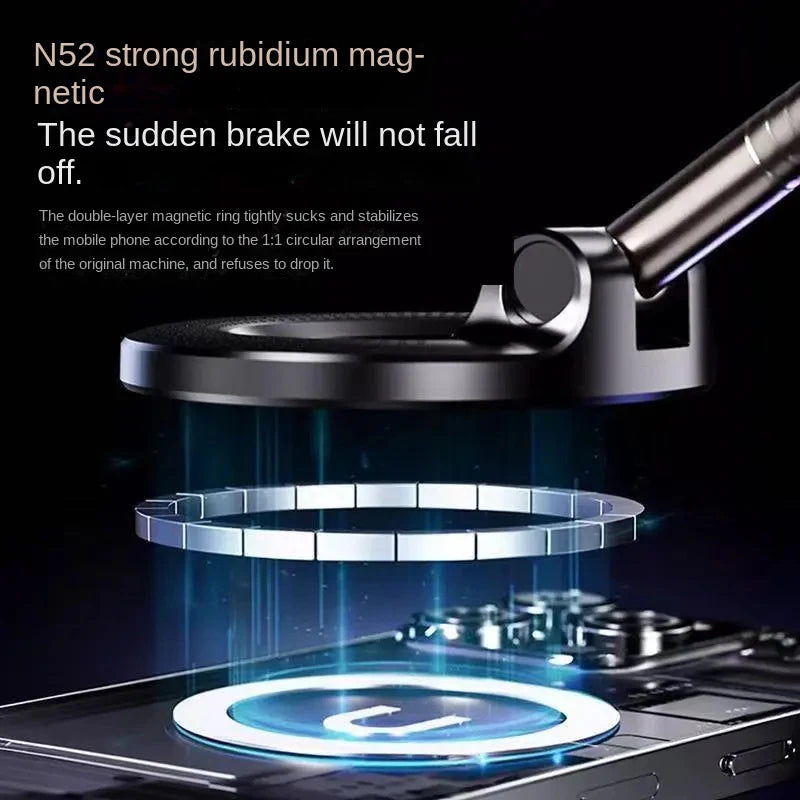 Vacuum adsorption magnetic car phone holder suction cup navigation rack bathroom multi-functional desktop and wall mount univers
